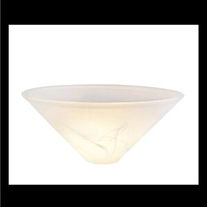 Alabaster Glass Shade for Medium Base Socket Torchiere Lamp Pendant 12 7/8”x5.75